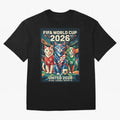 The Cats Football World Cup Classic T-Shirt Feel the Trophy Chase of FIFA World Cup 2026 USA Canada Mexico for Fans of Messi and Brazil, Portugal and Argentina, Bringing Vintage Soccer Flavor, Modern Football Stars, National Flags and Final Night