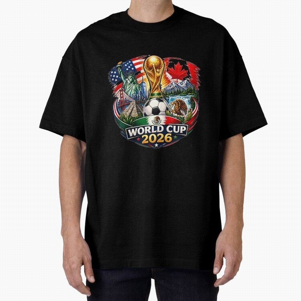 World Football 2026 USA Canada Mexico ¨C Soccer Fan Design Retro Travel Style Classic T-Shirt Represent FIFA World Cup 2026 Group Stage Spirit, Filled with England, France and Netherlands, Messi, CR7 and Mbappe, Global Supporter Spirit, Legendary