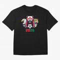 World Cup 2026 USA Canada Mexico Host Mascots Classic T-Shirt Fuel Your Fan Pride for FIFA World Cup 2026 USA Canada Mexico Spirit, Highlighting Portugal, Spain and Germany, Messi, Neymar and Mbappe, Global Supporter Spirit, Legendary Goals,