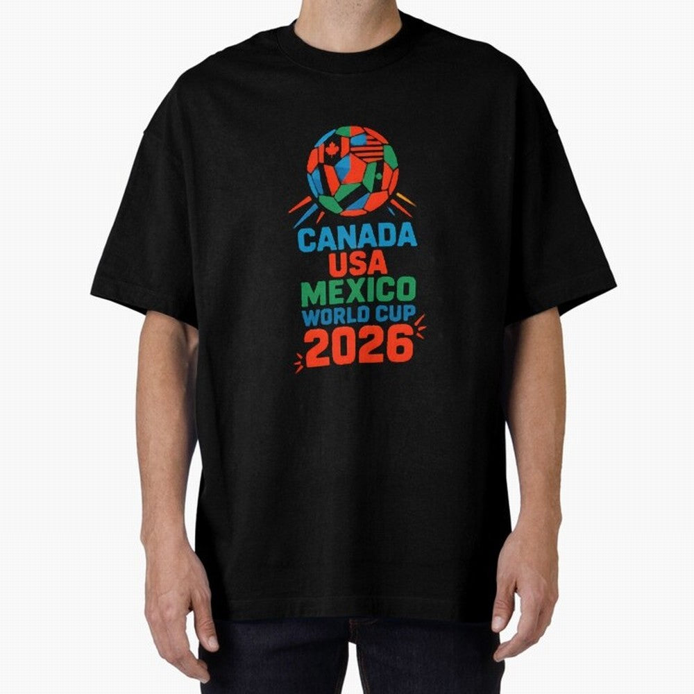 World Cup 2026 USA Canada Mexico ¡ª Retro Soccer Tournament Illustration Classic T-Shirt Support the Legends of FIFA World Cup 2026 Group Stage for Fans of Messi and Germany, Bringing Vintage Soccer Flavor, Modern Football Stars, National Flags and