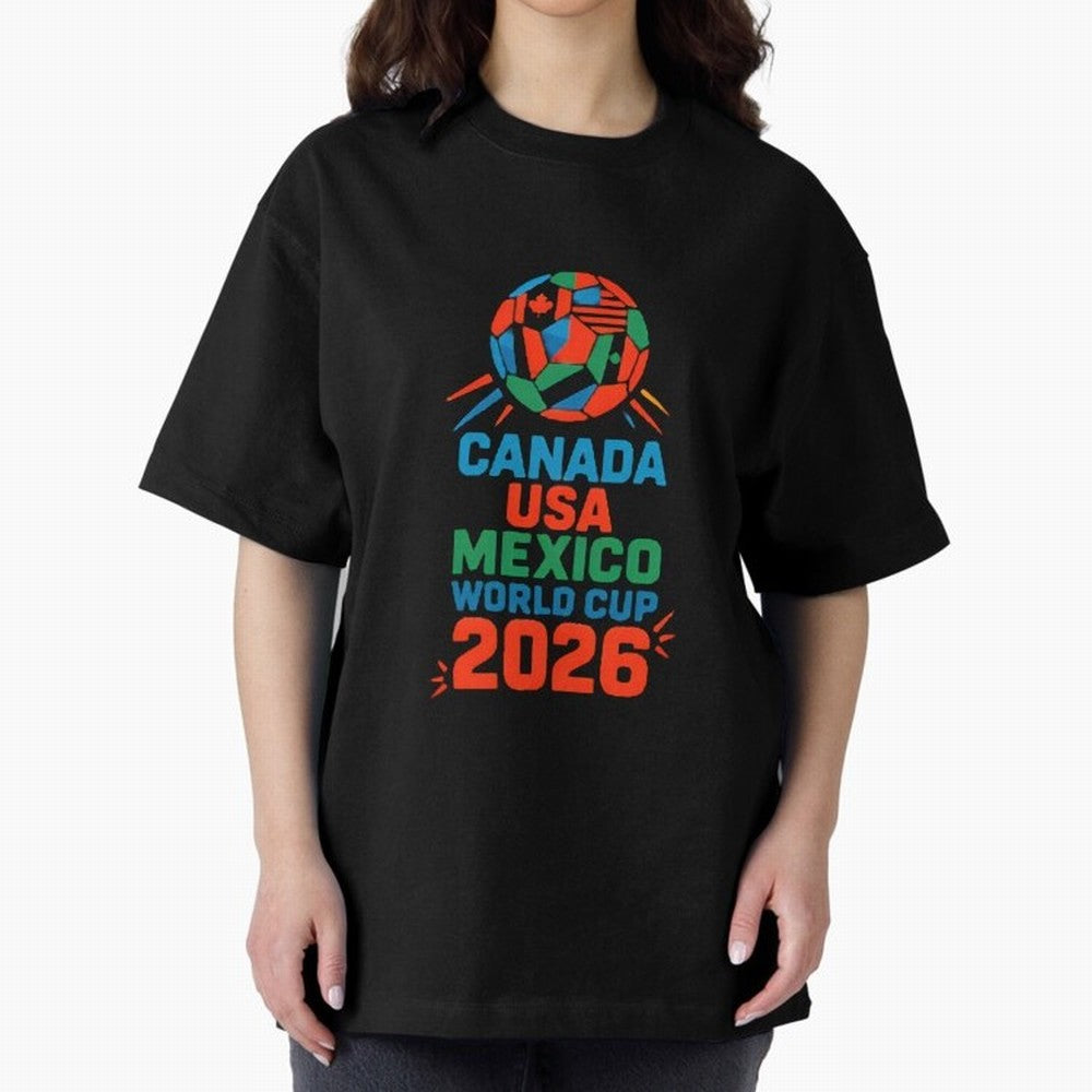 World Cup 2026 USA Canada Mexico ¡ª Retro Soccer Tournament Illustration Classic T-Shirt Support the Legends of FIFA World Cup 2026 Group Stage for Fans of Messi and Germany, Bringing Vintage Soccer Flavor, Modern Football Stars, National Flags and