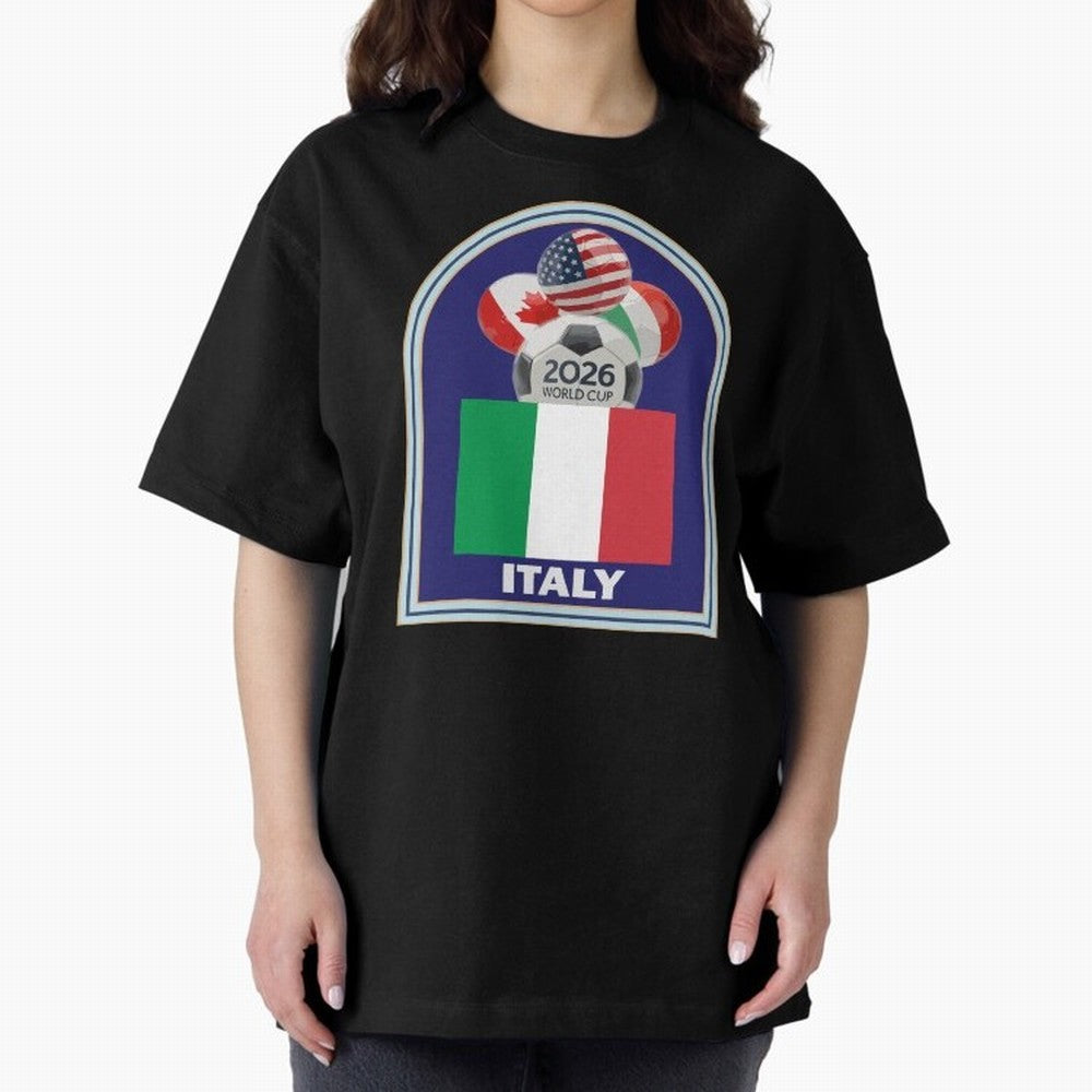 Italy 2026 Soccer T-shirt Classic T-Shirt Turn Up for FIFA World Cup 2026 USA Canada Mexico with Messi, Neymar and Mbappe, Argentina and Brazil Energy, Classic Soccer Heritage, Championship Pressure, Fan Loyalty and International Pride; Made for