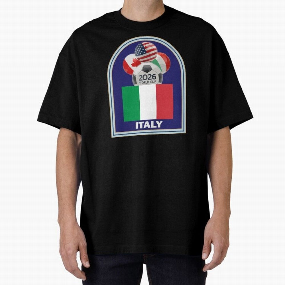 Italy 2026 Soccer T-shirt Classic T-Shirt Turn Up for FIFA World Cup 2026 USA Canada Mexico with Messi, Neymar and Mbappe, Argentina and Brazil Energy, Classic Soccer Heritage, Championship Pressure, Fan Loyalty and International Pride; Made for
