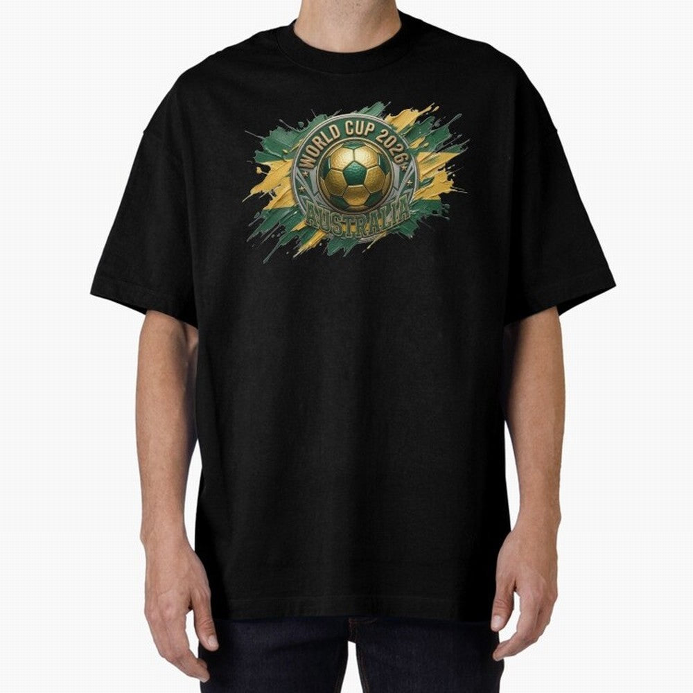 World Cup 2026 Australia Soccer Ball Paint Splash Classic T-Shirt Back the Journey through FIFA World Cup 2026 USA Canada Mexico Built around Mbappe and Neymar, Brazil, Portugal and Argentina Energy, Champion Mindset, Group Stage Buzz, Knockout