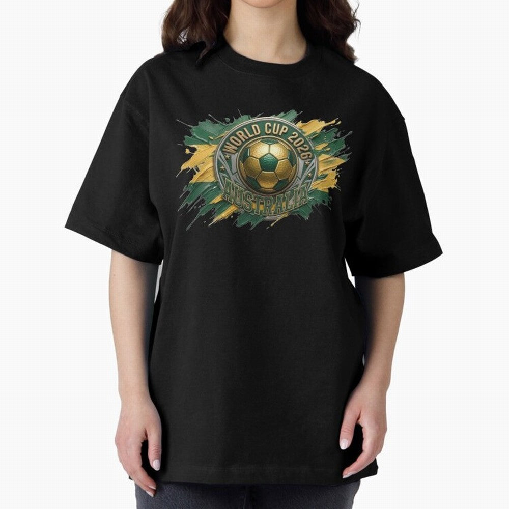 World Cup 2026 Australia Soccer Ball Paint Splash Classic T-Shirt Back the Journey through FIFA World Cup 2026 USA Canada Mexico Built around Mbappe and Neymar, Brazil, Portugal and Argentina Energy, Champion Mindset, Group Stage Buzz, Knockout