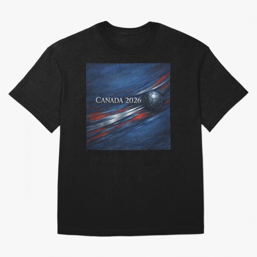 Canada 2026 Soccer Splash Classic T-Shirt Show Your Stadium Side during FIFA World Cup 2026 USA Canada Mexico Connected to CR7 and Messi, Germany Energy, Retro Football Energy, Iconic Rivalries, Trophy Chase Drama and Stadium Atmosphere; Ideal for
