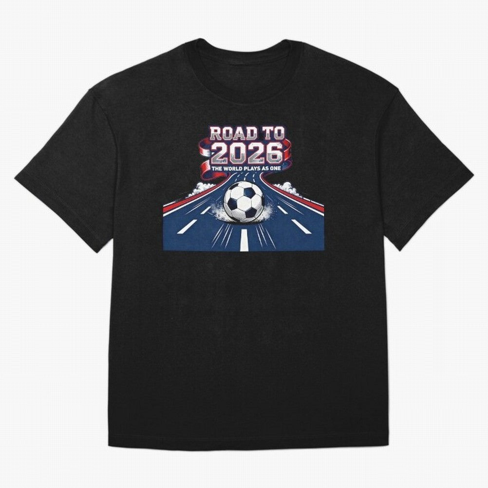 Road to 2026 ¨C The World Plays as One Classic T-Shirt Celebrate the Stars of FIFA World Cup 2026 with Cristiano Ronaldo, Spain Energy, Worldwide Fan Energy, Dramatic Goals, Stadium Lights and Championship Celebrations; Made for Collectors Who