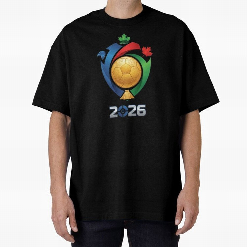 Golden Soccer Ball 2026 Host Nations Emblem Classic T-Shirt Refresh FIFA World Cup 2026 USA Canada Mexico Filled with Neymar, Spain and Netherlands Energy, Stadium Chants, National Pride, Trophy Dreams and Unforgettable Football Memories; Perfect