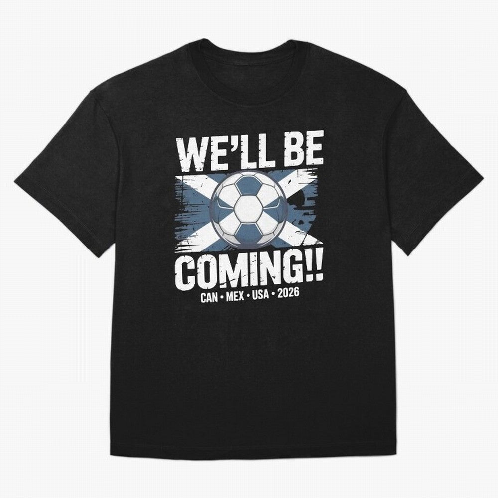 Scotland 2026 Football Qualification National Pride Classic T-Shirt Turn Football Passion into Global Football Passion for FIFA World Cup 2026 Group Stage, Capturing Cristiano Ronaldo, Haaland and CR7, Argentina and Brazil, Goal Celebration Energy,