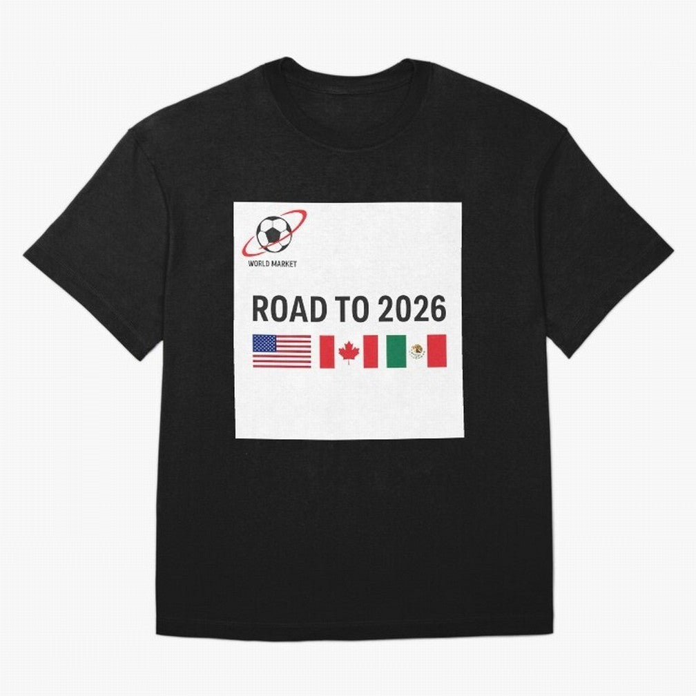 Road to World Cup 2026 Football Journey Classic T-Shirt Unlock FIFA World Cup 2026 USA Canada Mexico for Fans of Haaland and Mbappe and England, France and Netherlands, Bringing Fan Favorite Moments, National Team Passion, Big Match Drama and