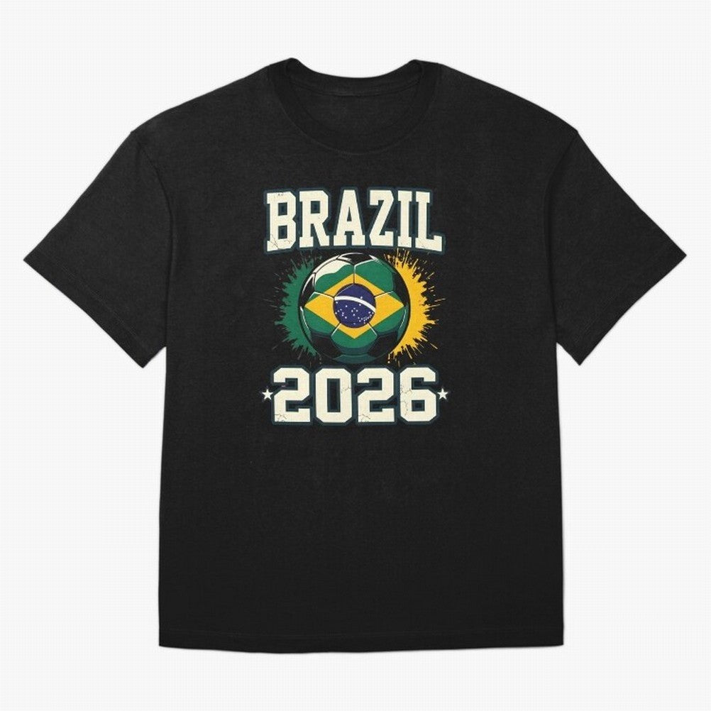 Brazil Soccer Football 2026 Classic T-Shirt Carry Match Day Hype around FIFA World Cup 2026 USA Canada Mexico, Messi, Neymar and Mbappe, Spain and Netherlands, Fan Favorite Moments, National Team Passion, Big Match Drama and Soccer History; Great