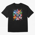 2026 Soccer World Championship Global Flags Paint Splash Sports Fan Graphic Classic T-Shirt Make Memories around FIFA World Cup 2026 USA Canada Mexico for Fans of CR7 and Messi and Argentina and Brazil, Bringing Football History, Final Match
