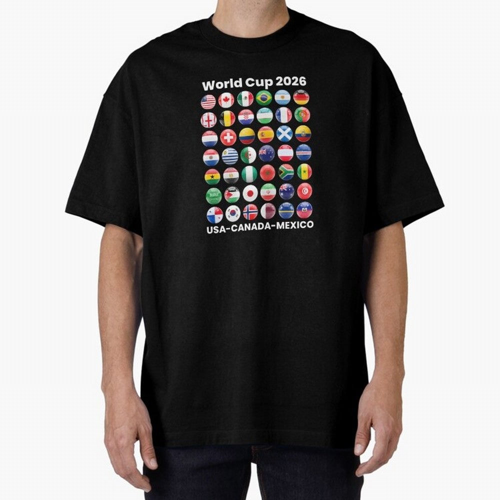 Soccer World Cup 2026 all Country Ball Football Fan Game Day Youth Sports Apparel For Men Women Kids Clothing Classic T-Shirt Bring Supporter Culture to FIFA World Cup 2026 Group Stage for Fans of Cristiano Ronaldo and France and Portugal, Bringing