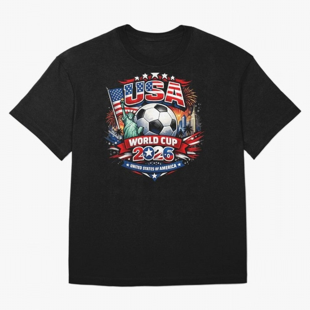 USA World Cup 2026 Soccer Graphic ¨C Patriotic Football Fan Art Classic T-Shirt Celebrate the Magic of FIFA World Cup 2026 Group Stage Spirit, Made for Brazil, Portugal and Argentina, Messi, Neymar and Mbappe, Stadium Memories, Football Loyalty,