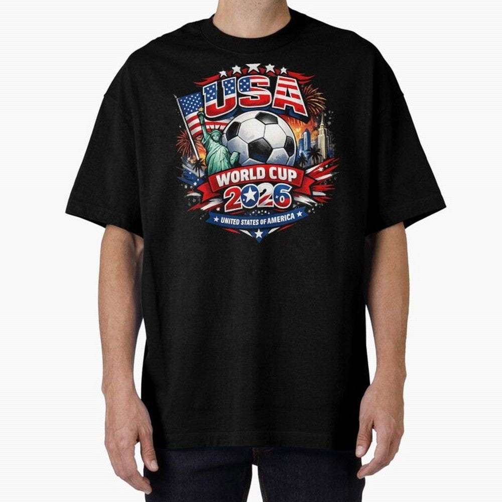USA World Cup 2026 Soccer Graphic ¨C Patriotic Football Fan Art Classic T-Shirt Celebrate the Magic of FIFA World Cup 2026 Group Stage Spirit, Made for Brazil, Portugal and Argentina, Messi, Neymar and Mbappe, Stadium Memories, Football Loyalty,