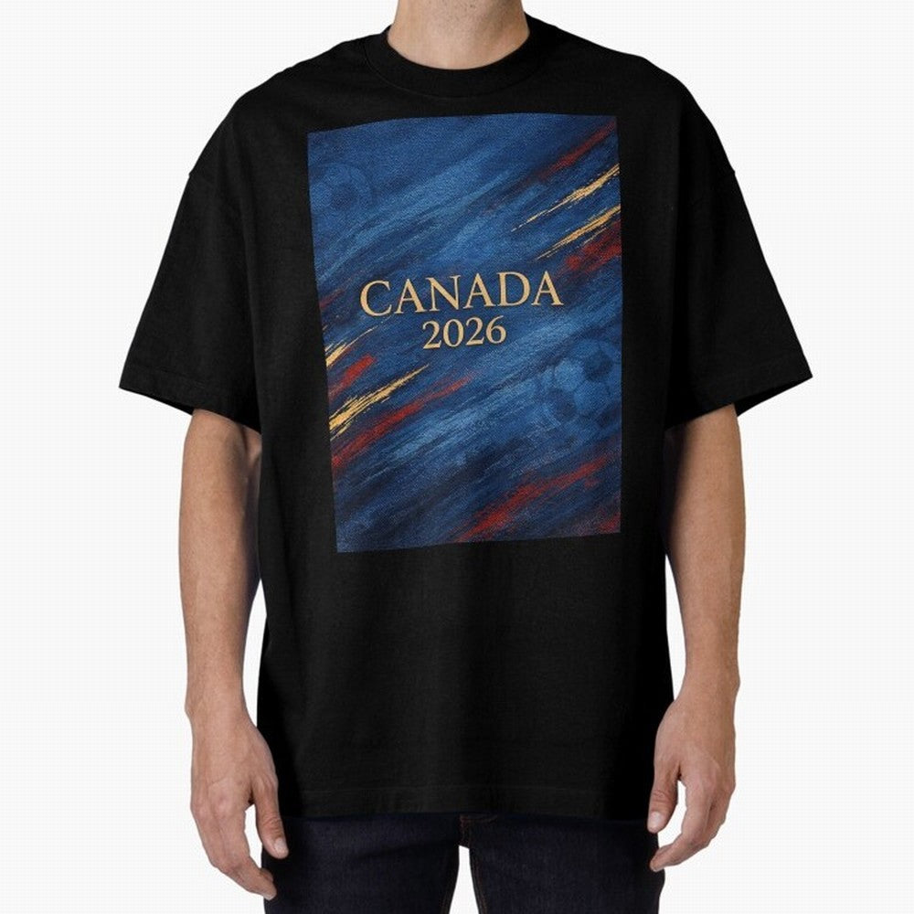 Elegant and Luxury Canada 2026 Soccer Theme Classic T-Shirt Support Your Favorite Stars during Global Football Passion for FIFA World Cup 2026, Connected to Messi, Spain and Netherlands, Football Festival Excitement, Trophy Ambitions, Country