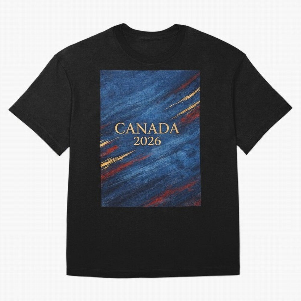 Elegant and Luxury Canada 2026 Soccer Theme Classic T-Shirt Support Your Favorite Stars during Global Football Passion for FIFA World Cup 2026, Connected to Messi, Spain and Netherlands, Football Festival Excitement, Trophy Ambitions, Country