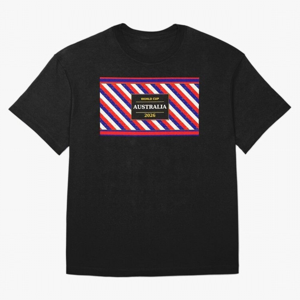 Australia Football Fan 2026 Black Flag Colors Pattern Classic T-Shirt Bring the FIFA World Cup 2026 USA Canada Mexico Journey through Haaland Highlights, Germany Pride, Supporter Pride, Iconic Celebrations, Legendary Names and Global Match Day