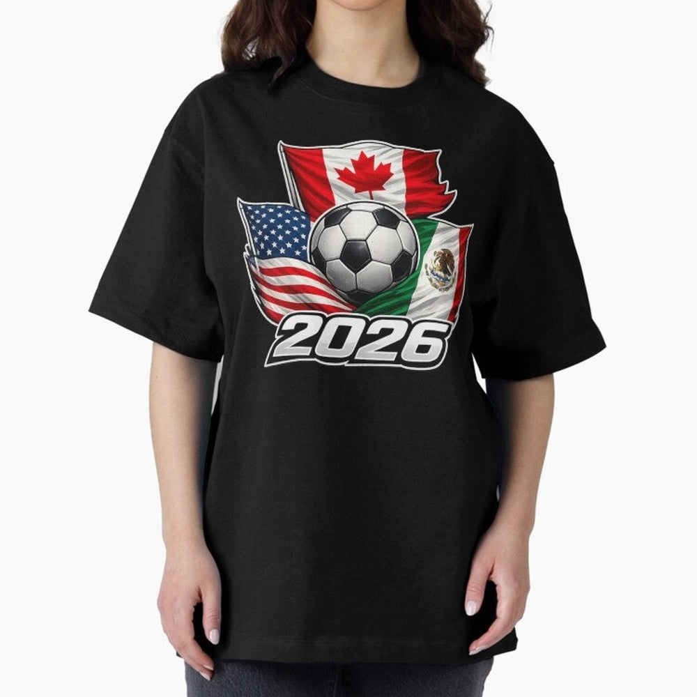 Soccer 2026 USA Canada Mexico ¨C World Football Flags Classic T-Shirt Showcase FIFA World Cup 2026 Group Stage for Fans of Messi, CR7 and Mbappe and France and Portugal, Bringing Fan Favorite Moments, National Team Passion, Big Match Drama and