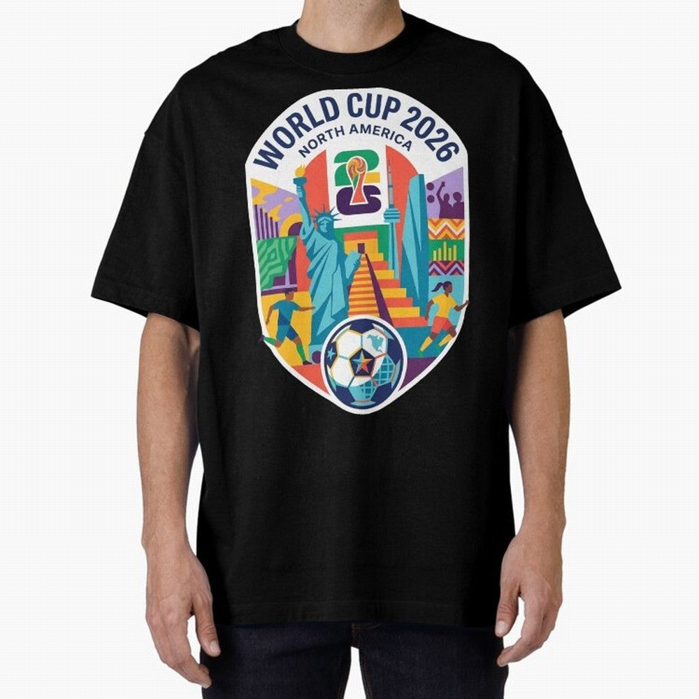 World Cup 2026 North America Soccer Tournament Colorful Emblem Classic T-Shirt Show Match Day Excitement for FIFA World Cup 2026 for Fans of Mbappe and Neymar and Argentina, Bringing Stadium Memories, Football Loyalty, International Chants and