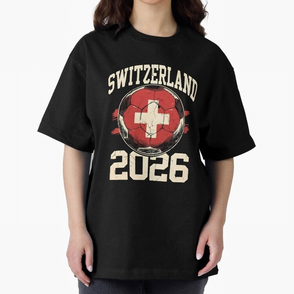 Switzerland 2026 World Cup Classic T-Shirt Upgrade FIFA World Cup 2026 for Fans of CR7 and England, Bringing Sports Nostalgia, International Competition, Famous Players and Unforgettable Victories; Great for Watch Parties, Sports Bars, Family