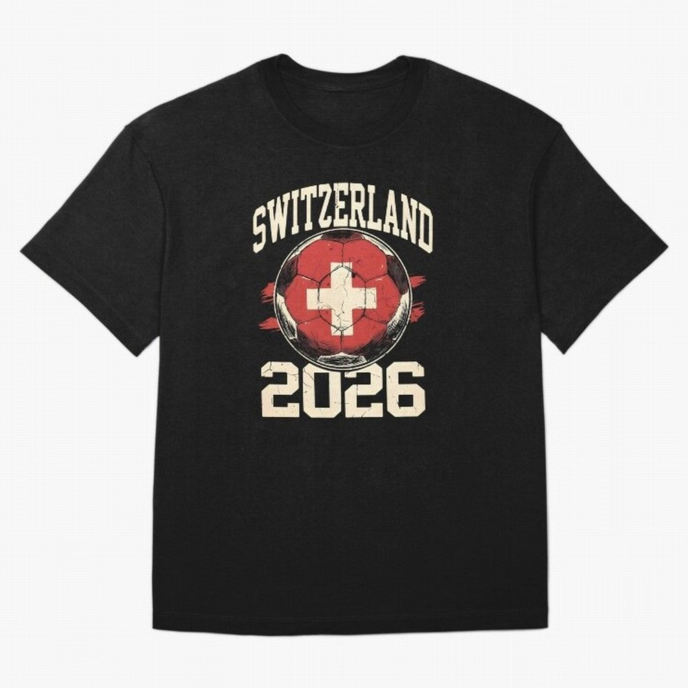 Switzerland 2026 World Cup Classic T-Shirt Upgrade FIFA World Cup 2026 for Fans of CR7 and England, Bringing Sports Nostalgia, International Competition, Famous Players and Unforgettable Victories; Great for Watch Parties, Sports Bars, Family