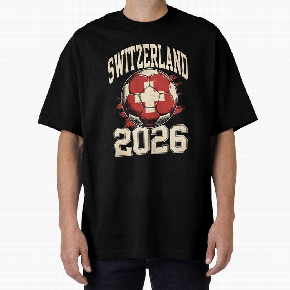 Switzerland 2026 World Cup Classic T-Shirt Support Your Favorite Stars during FIFA World Cup 2026 USA Canada Mexico Spirit, Made for Portugal, Spain and Germany, Cristiano Ronaldo, Haaland and CR7, Sports Nostalgia, International Competition,