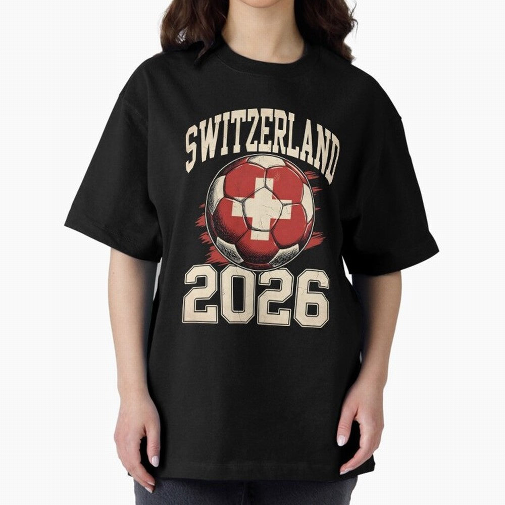 Switzerland 2026 World Cup Classic T-Shirt Support Your Favorite Stars during FIFA World Cup 2026 USA Canada Mexico Spirit, Made for Portugal, Spain and Germany, Cristiano Ronaldo, Haaland and CR7, Sports Nostalgia, International Competition,