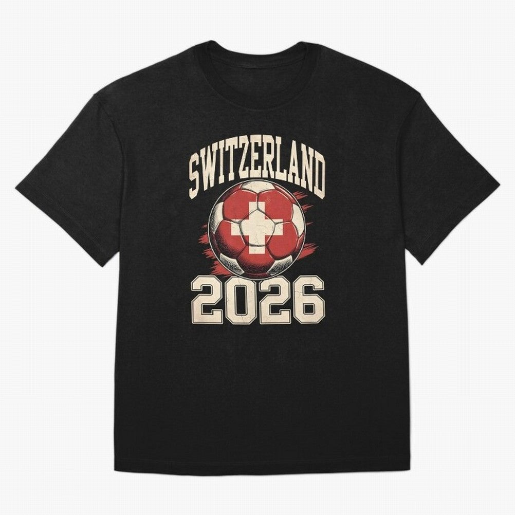 Switzerland 2026 World Cup Classic T-Shirt Support Your Favorite Stars during FIFA World Cup 2026 USA Canada Mexico Spirit, Made for Portugal, Spain and Germany, Cristiano Ronaldo, Haaland and CR7, Sports Nostalgia, International Competition,