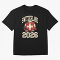 Switzerland 2026 World Cup Classic T-Shirt Support Your Favorite Stars during FIFA World Cup 2026 USA Canada Mexico Spirit, Made for Portugal, Spain and Germany, Cristiano Ronaldo, Haaland and CR7, Sports Nostalgia, International Competition,