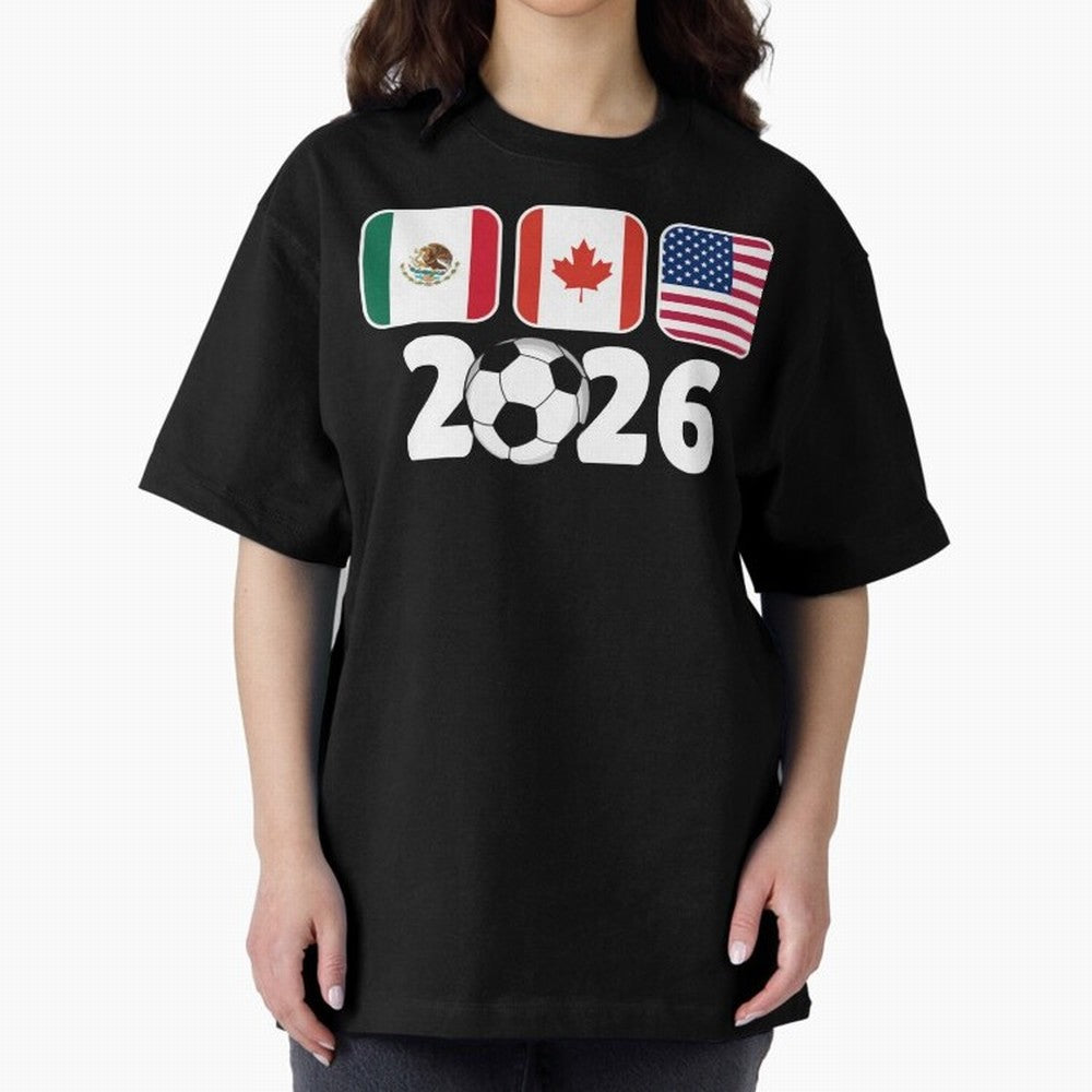 2026 World Cup North America Emblem Retro Classic T-Shirt Honor Champions and Dreams in Global Football Passion for FIFA World Cup 2026, Highlighting Messi, CR7 and Mbappe, Argentina, Tournament Hype, Historic Matchups, Family Viewing Parties and