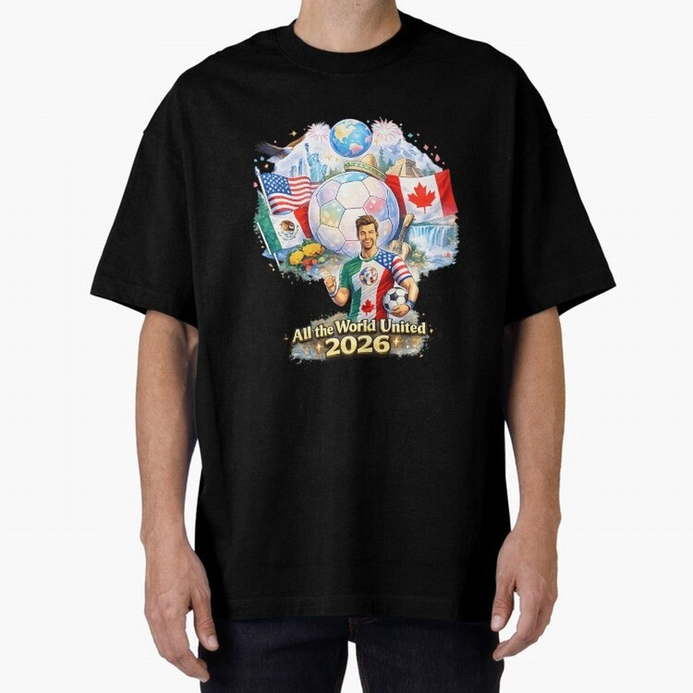 All The World United 2026 Football Classic T-Shirt Follow the Road to the FIFA World Cup 2026 USA Canada Mexico Journey through Messi, Neymar and Mbappe Highlights, Netherlands Pride, Classic Soccer Heritage, Championship Pressure, Fan Loyalty and