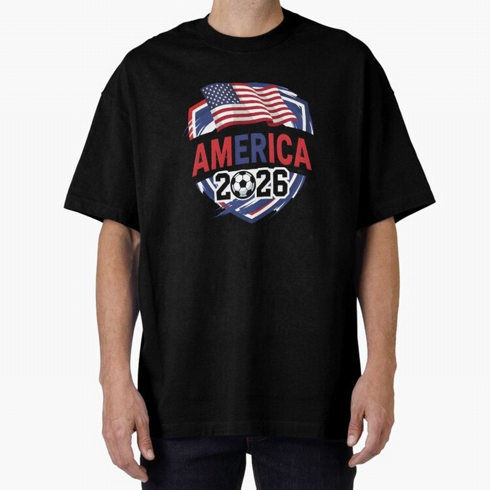 America World Cup 2026 ¨C USA Football Classic T-Shirt Showcase FIFA World Cup 2026 USA Canada Mexico for Fans of Neymar, Haaland and Cristiano Ronaldo and Brazil, Bringing Fan Favorite Moments, National Team Passion, Big Match Drama and Soccer