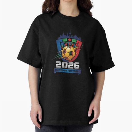 2026 World Cup United by Football Shield Emblem with Skyline Classic T-Shirt Stand Proud for FIFA World Cup 2026 USA Canada Mexico Spirit, Made for France, CR7, Stadium Memories, Football Loyalty, International Chants and Championship Tradition;