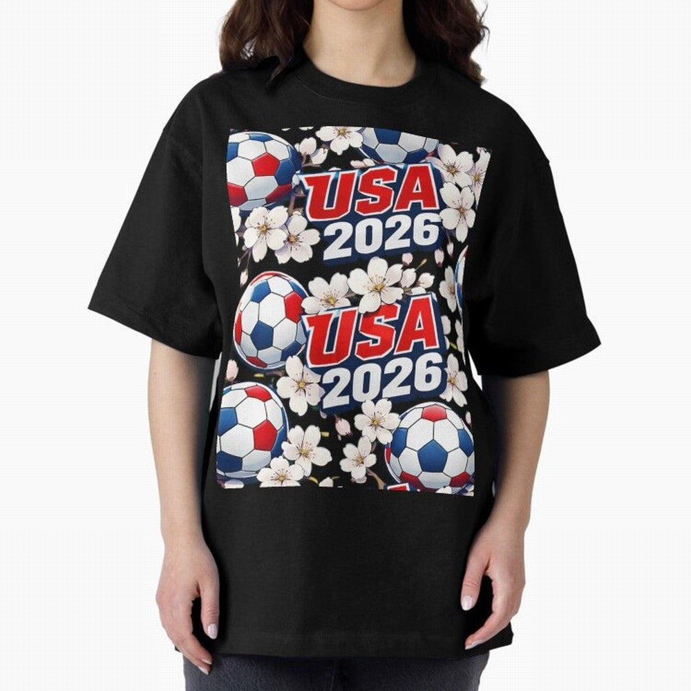 USA 2026 Soccer World Cup Pattern - Artistic Picasso Style Football Classic T-Shirt Back the Journey through FIFA World Cup 2026 USA Canada Mexico Inspired by Haaland, Germany Energy, Global Supporter Spirit, Legendary Goals, National Colors and