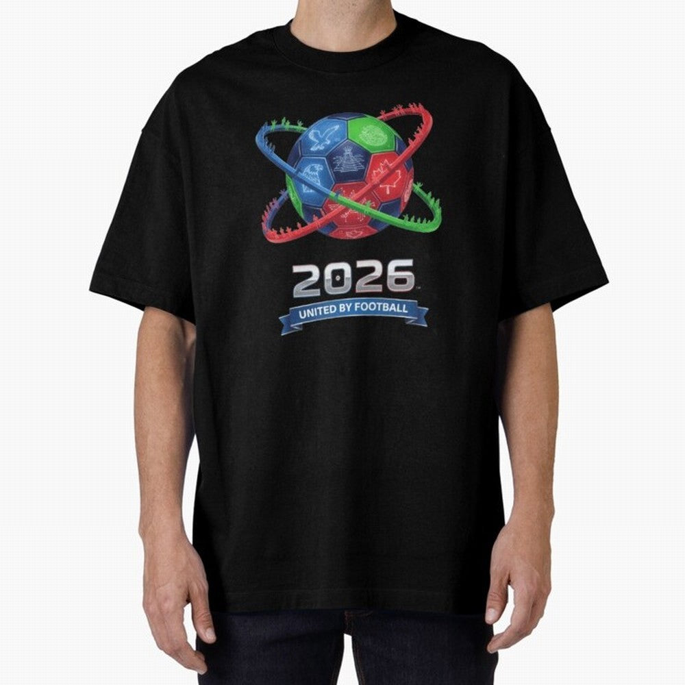 United by Football 2026 Global Connectivity Logo Classic T-Shirt Keep the Match Day Mood of Match Day Hype around FIFA World Cup 2026 Group Stage, Messi and Cristiano Ronaldo, Brazil, Goal Celebration Energy, Supporter Heritage, Football Icons and