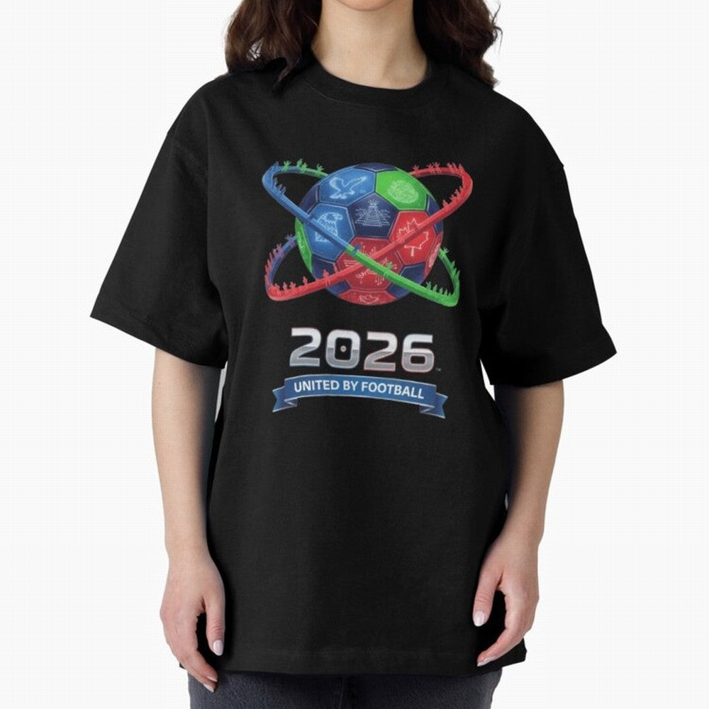 United by Football 2026 Global Connectivity Logo Classic T-Shirt Keep the Match Day Mood of Match Day Hype around FIFA World Cup 2026 Group Stage, Messi and Cristiano Ronaldo, Brazil, Goal Celebration Energy, Supporter Heritage, Football Icons and