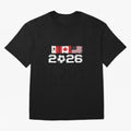 Glitched United 2026 Cup - North America Emblem Part 2 T-Shirt_82924673 Classic T-Shirt Fuel Your Fan Pride for Global Football Passion for FIFA World Cup 2026 Group Stage, Centered on Messi, Neymar and Mbappe, Germany, Stadium Memories, Football