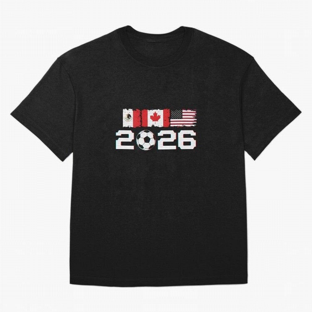 Glitched United 2026 Cup - North America Emblem Part 2 T-Shirt_82924673 Classic T-Shirt Make Game Day About Match Day Hype around FIFA World Cup 2026, Haaland and Mbappe, Argentina, Football History, Final Match Energy, Crowd Noise and Once in a