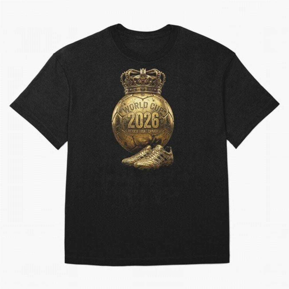World Cup 2026 Golden Soccer Ball Crown- Mexico USA Canada Classic T-Shirt Celebrate Every Goal in the FIFA World Cup 2026 USA Canada Mexico Journey through Messi, CR7 and Mbappe Highlights, Brazil Pride, Game Day Rituals, Football Legends, Country