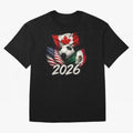 Soccer 2026 USA Canada Mexico ¨C World Football Flags Design Classic T-Shirt Follow Every Goal of FIFA World Cup 2026 USA Canada Mexico for Fans of Mbappe and Neymar and France and Portugal, Bringing Football Passion, Legendary Performances,