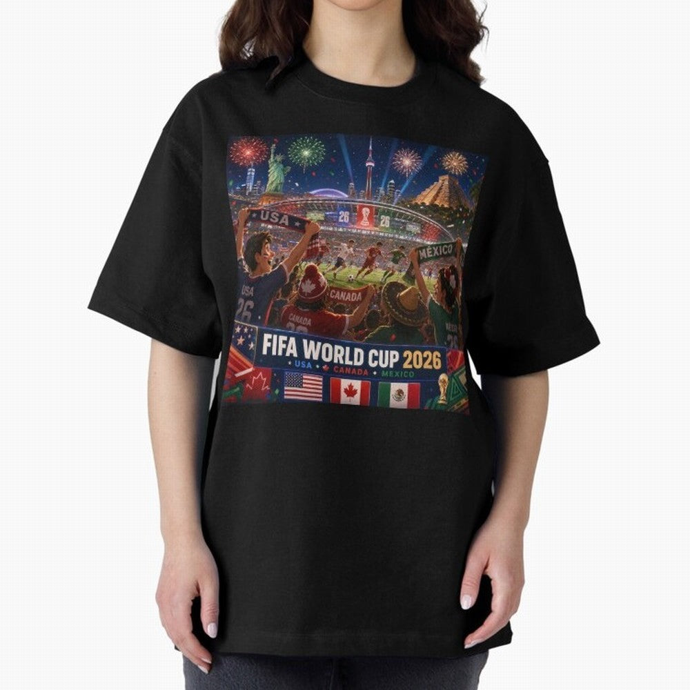 ? One Ball Three Nations 2026 #football 2026 Classic T-Shirt Celebrate the Magic of Match Day Hype around FIFA World Cup 2026, Messi and Cristiano Ronaldo, Brazil, Football History, Final Match Energy, Crowd Noise and Once in a Lifetime Moments;