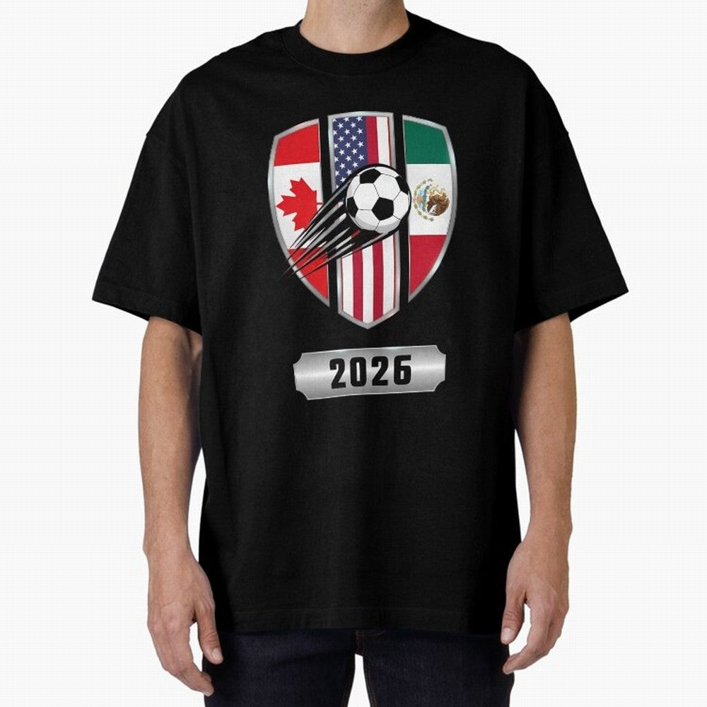 North United America Shield 2026 Cup Classic T-Shirt Share Match Day Hype around FIFA World Cup 2026 Group Stage, Messi, CR7 and Mbappe, Brazil, Portugal and Argentina, Champion Mindset, Group Stage Buzz, Knockout Tension and Passionate Fan