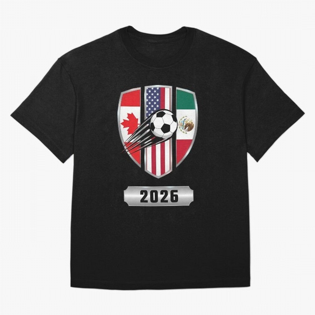 North United America Shield 2026 Cup Classic T-Shirt Share Match Day Hype around FIFA World Cup 2026 Group Stage, Messi, CR7 and Mbappe, Brazil, Portugal and Argentina, Champion Mindset, Group Stage Buzz, Knockout Tension and Passionate Fan