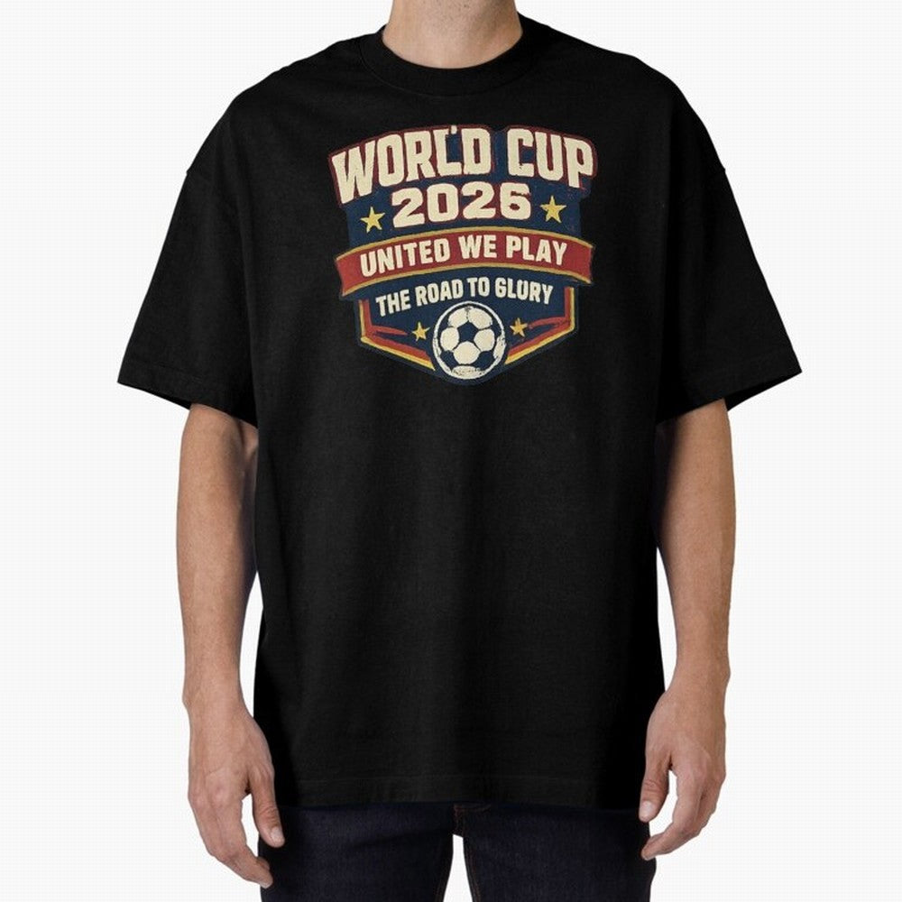 World Cup 2026 United We Play Vintage Soccer Football Fan Design Classic T-Shirt Show Match Day Excitement for FIFA World Cup 2026 Group Stage Capturing Messi and Cristiano Ronaldo, Portugal, Spain and Germany Energy, Global Supporter Spirit,