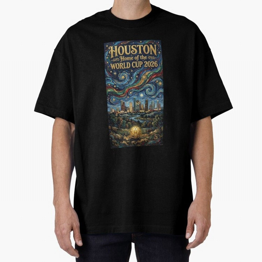 Houston Starry Night Skyline World Cup 2026 Soccer Poster ¡ª Van Gogh Fine Art Print Classic T-Shirt Honor FIFA World Cup 2026 Group Stage Spirit, Celebrating Germany, Neymar, Stadium Chants, National Pride, Trophy Dreams and Unforgettable Football