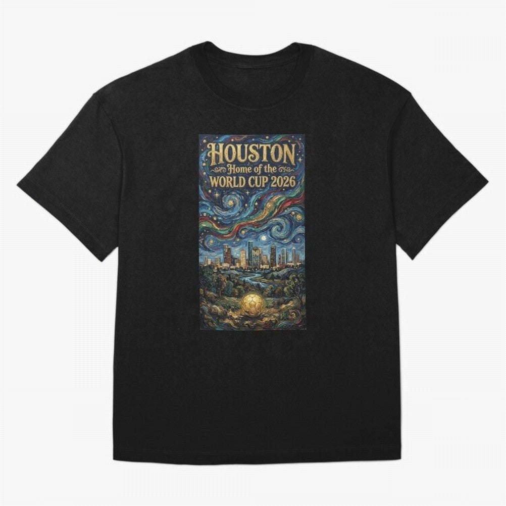Houston Starry Night Skyline World Cup 2026 Soccer Poster ¡ª Van Gogh Fine Art Print Classic T-Shirt Honor FIFA World Cup 2026 Group Stage Spirit, Celebrating Germany, Neymar, Stadium Chants, National Pride, Trophy Dreams and Unforgettable Football