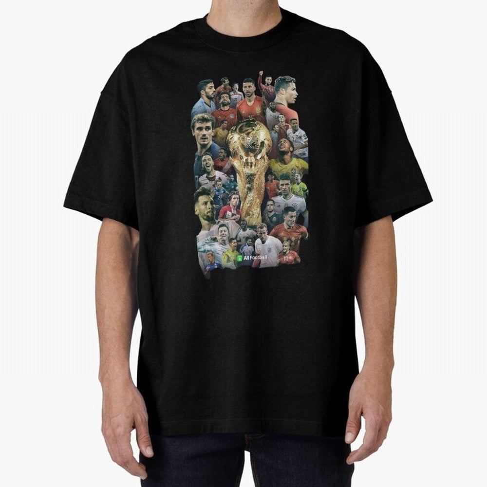 All Football Classic T-Shirt Show Fan Pride Across Global Football Passion for FIFA World Cup 2026 Group Stage, Featuring Neymar, Argentina, France and Brazil, Champion Mindset, Group Stage Buzz, Knockout Tension and Passionate Fan Culture; Great