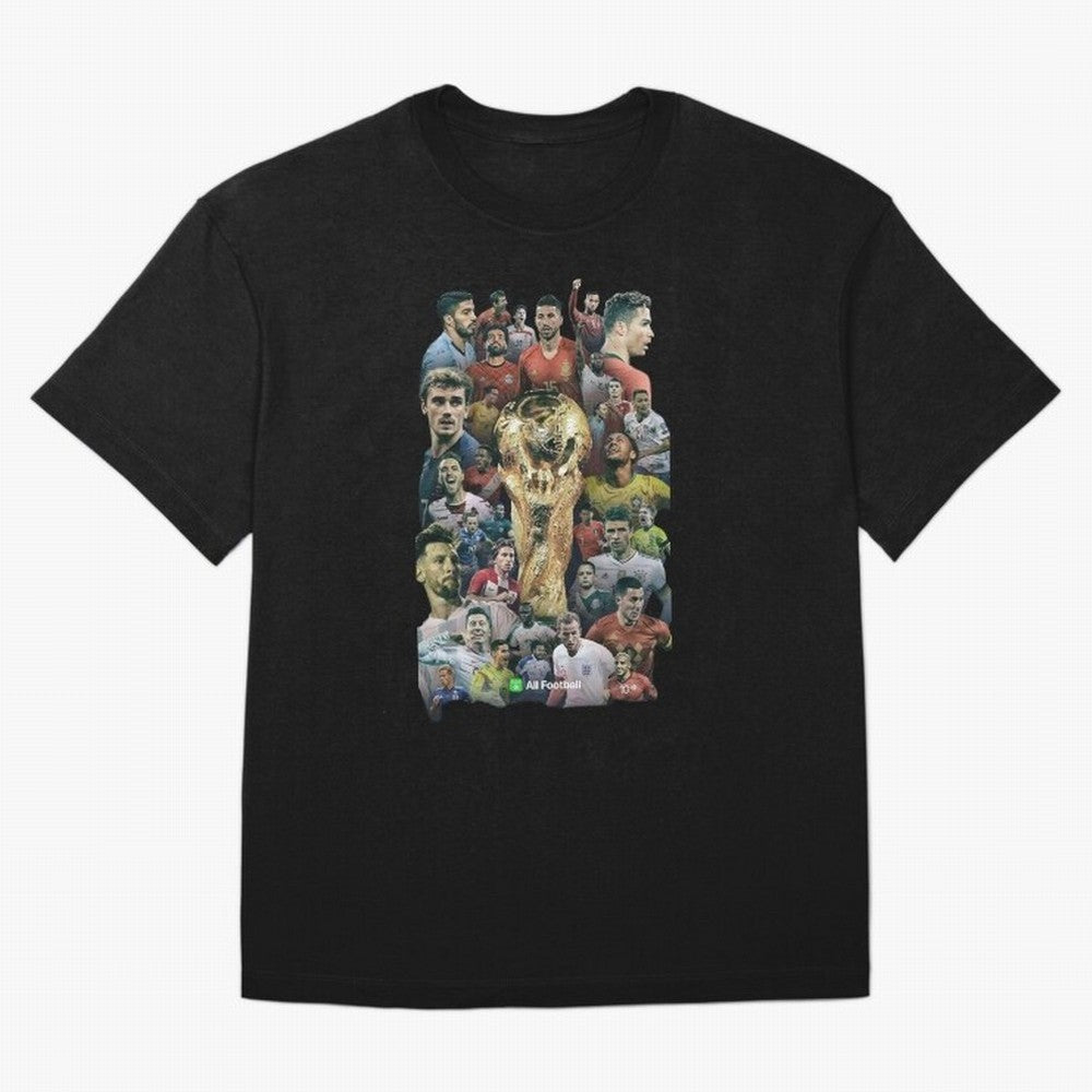 All Football Classic T-Shirt Show Fan Pride Across Global Football Passion for FIFA World Cup 2026 Group Stage, Featuring Neymar, Argentina, France and Brazil, Champion Mindset, Group Stage Buzz, Knockout Tension and Passionate Fan Culture; Great