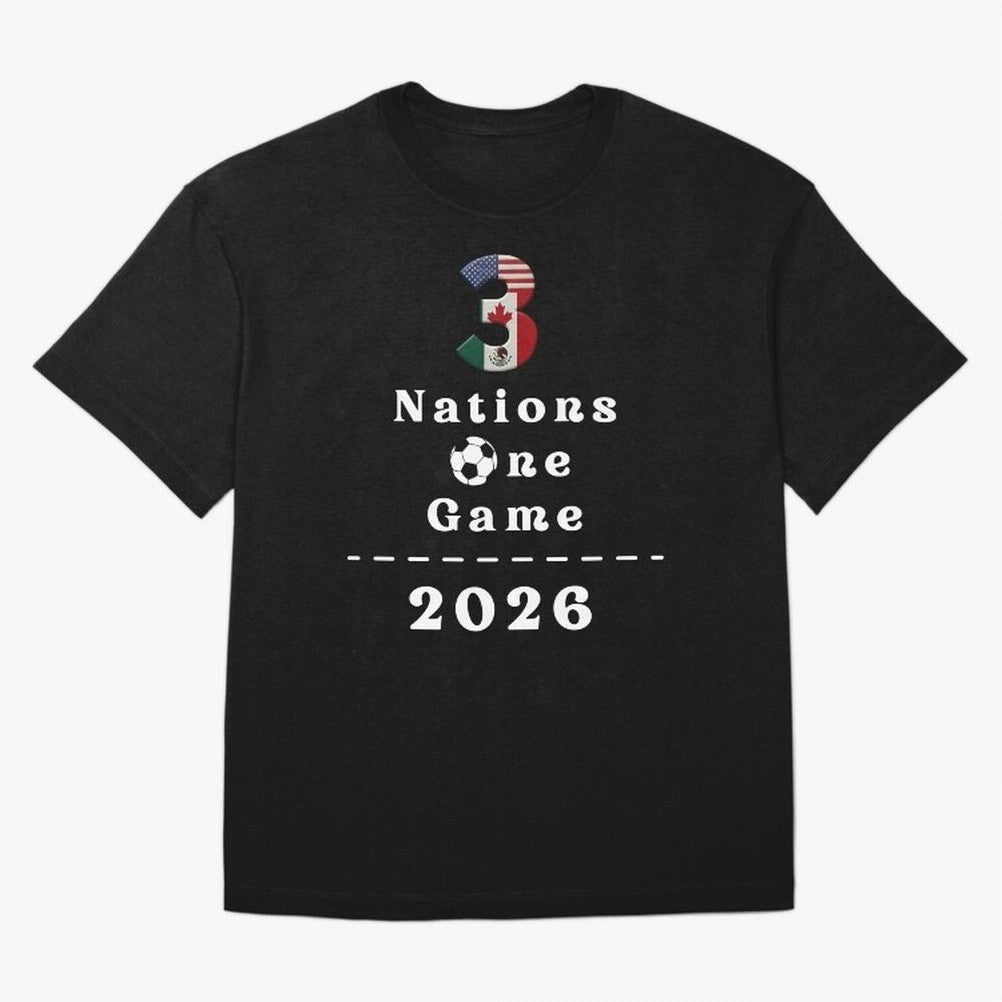 World Cup 2026 Host Nations Classic T-Shirt Back Your Heroes with FIFA World Cup 2026 Inspired by Neymar, France and Portugal Energy, Retro Football Energy, Iconic Rivalries, Trophy Chase Drama and Stadium Atmosphere; Perfect for Supporters Who